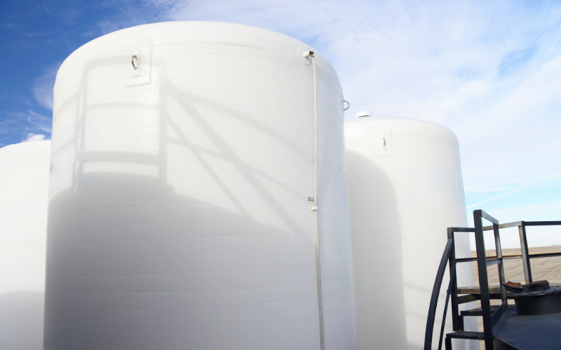 Fiberglass fire suppression tank
