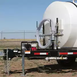 side of the 1,600 gallon water tank trailer