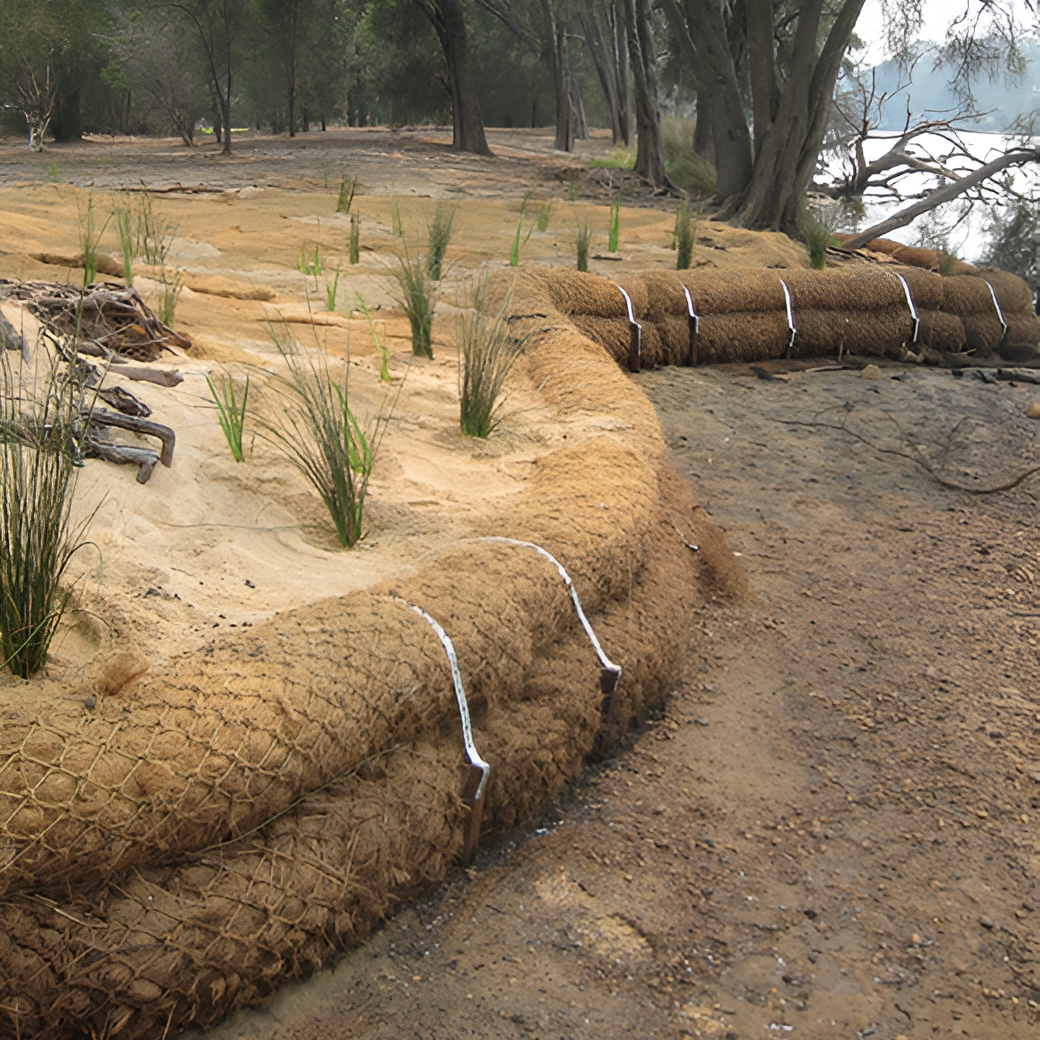 Coir Logs for Effective Erosion Control on Hillsides