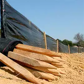 black silt fence