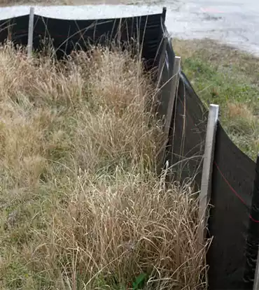 black silt fence