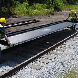 Rail track pans