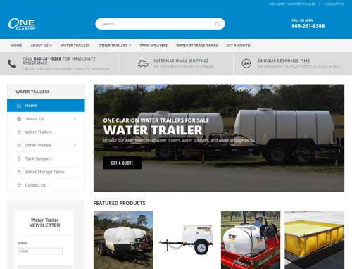 Water Trailer Website