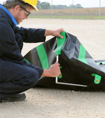 aluminum angle containment berm