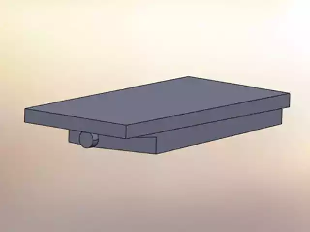 recessed end dump holding tank with rails