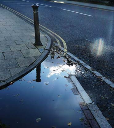 street corner that needs stormwater filters