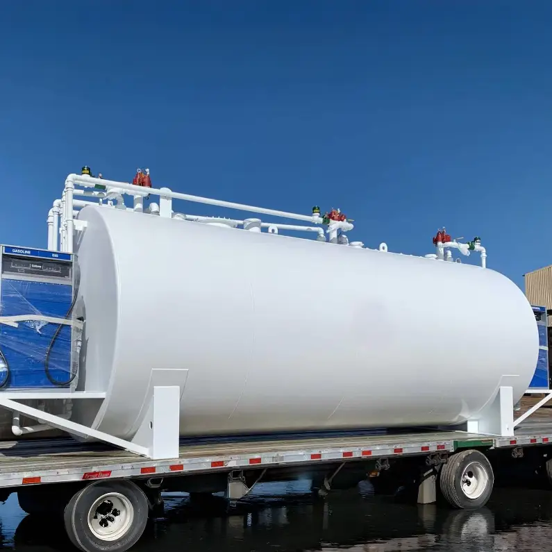 Plastic poly tank instalation