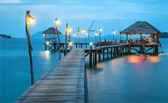 Tropical resort jetty