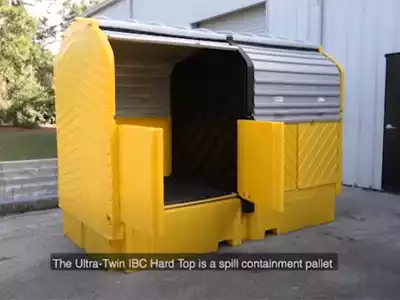 Video of the Ultra Twin IBC Hard Top Spill Pallet